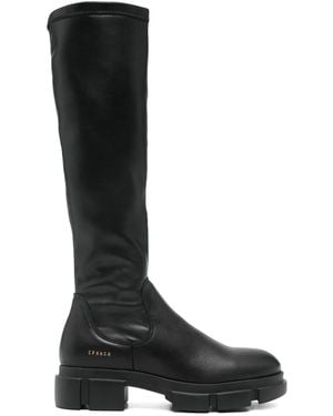 COPENHAGEN Leather Boots - Black
