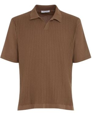 Cruciani T-Shirt Boutonné - Marron