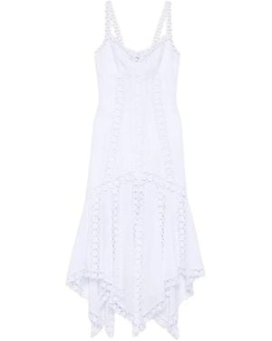 Charo Ruiz Blossel Asymmetric-Hem Midi Dress - White