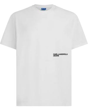 KARL LAGERFELD Graphic-Print T-Shirt - White