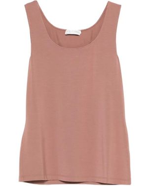 Le Tricot Perugia Mouwloze Top - Roze