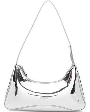 Patrizia Pepe Sac Porté Épaule À Effet Métallisé - White