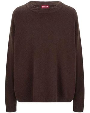 STAUD Serrano Cashmere Crew-Neck Sweater - Brown
