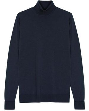 John Smedley タートルネック セーター - ブルー