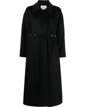 Ba&sh Kate Drawstring Wool-Blend Coat - Black