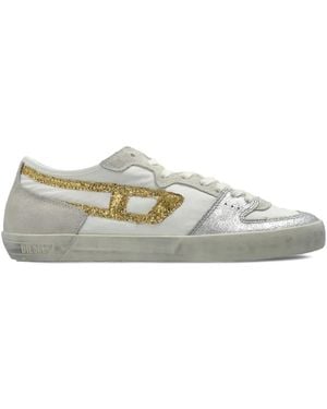 DIESEL S-Leroji Glitter-Panel Low Sneakers - Gray