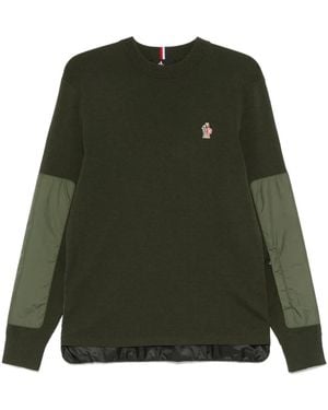 Moncler Logo-Patch Jumper - Green