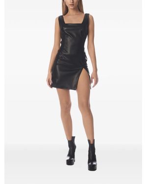 Tessitura Body Couture Side-Slit Minidress - Black