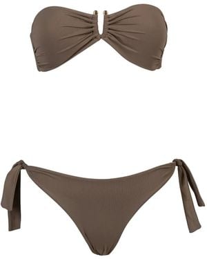 Fisico Knotted Bikini - Brown
