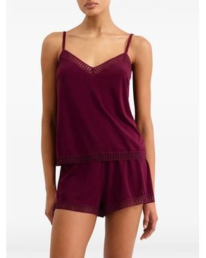 Eres Lace-Trim Shorts - Purple