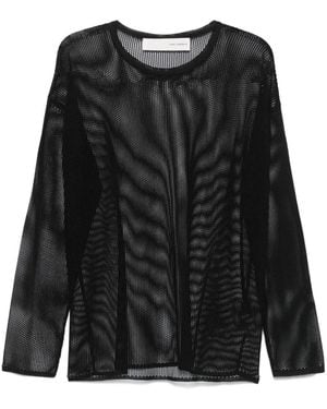 Isabel Benenato Pull En Maille Ajourée - Black