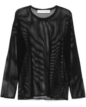 Isabel Benenato オープンニット セーター - ブラック