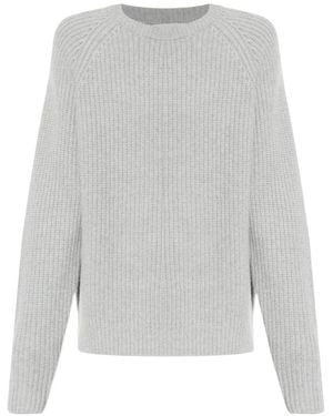 Lisa Yang Raglan-Sleeve Crew-Neck Jumper - Grey