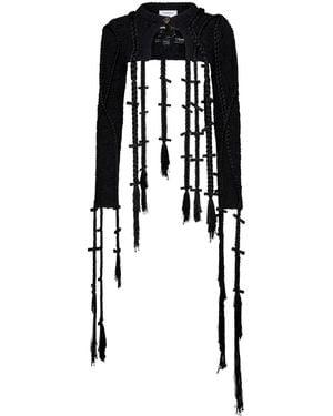 Thom Browne Maglione Con Dettaglio Intrecciato - Nero