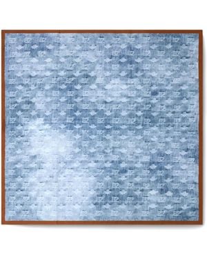 DSquared² Monogram-Print Scarf - Blue