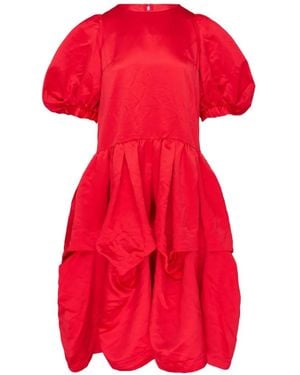 Comme des Garçons Puff-Sleeve Tiered Dress