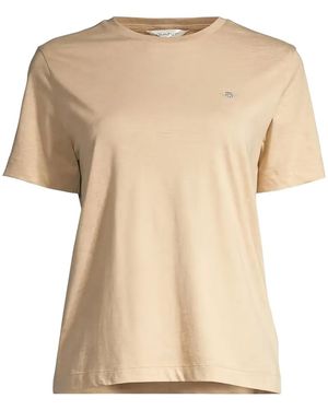 GANT Short-Sleeved T-Shirt - Natural