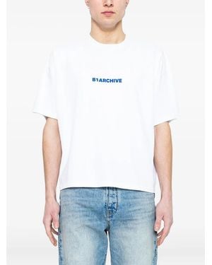 B1ARCHIVE Crew-Neck Cotton T-Shirt - White