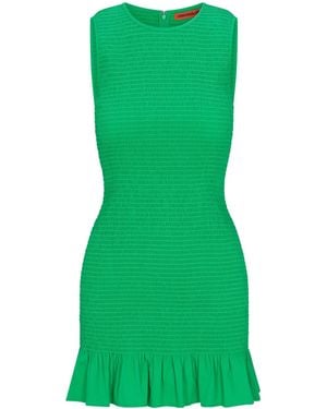 Simon Miller Belle Smocked Mini Dress - Green