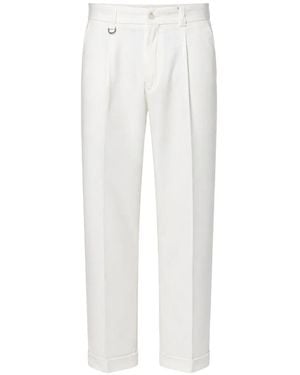 Paolo Pecora Pleated D-Ring Trousers - White