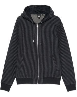 Mackage Pinstriped Zip-Up Hoodie - Blue