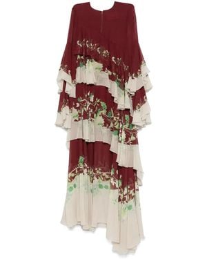 La DoubleJ Naiad Floral-Print Dress - Red