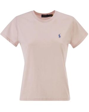 Polo Ralph Lauren Logo-Embroidered T-Shirt - Pink
