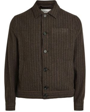 Oliver Spencer Buffalo Hemdjacke Mit Nadelstreifen - Schwarz