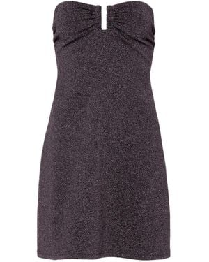 Eres Bronzage Strapless Mini Dress - Purple