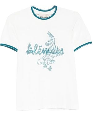 ALÉMAIS Lucky T-Shirt Mit Raglanärmeln - Blau