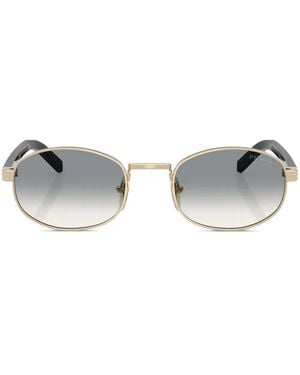 Prada オーバルフレーム サングラス - グレー