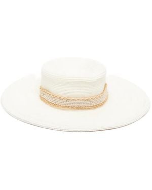 Eleventy Woven Sun Hat - White