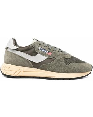 Autry Reelwind Panelled Suede Sneakers - White