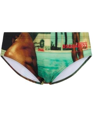 DSquared² Tom Bianchi X D2 Swim Briefs - Green