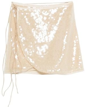Oséree Tie-Detail Mini Skirt - White