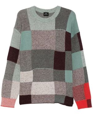 Paul Smith Patchwork-Pullover - Grau