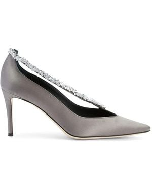 Giuseppe Zanotti Zapatos De Tacón Filipa Con Apliques De Cristal - Gris