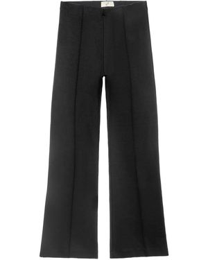 BITE STUDIOS Centre-Seam Flared Cropped Pants - Black