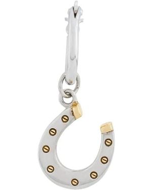 True Rocks Horseshoe Hoop Earring - White