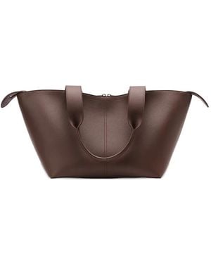 Freja NYC Sac Cabas Bleecker À Effet Grainé - Brown