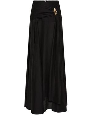 Rebecca Vallance Slit Embellished Sable Skirt - Black