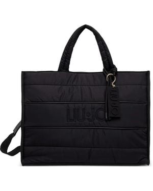 Liu Jo Large Padded Nylon Tote Bag - Black