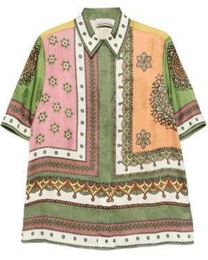 ALÉMAIS Camisa Contina con estampado floral - Verde