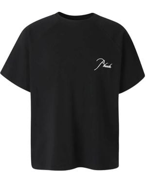 Rhude Embroidered-Logo T-Shirt - Black