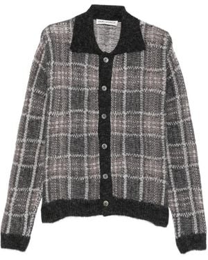 Our Legacy Check-Pattern Cardigan - Grey