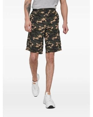 Sisley Cargo Corti Con Stampa Camouflage - Verde