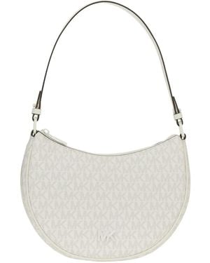 MICHAEL Michael Kors Small Kayla Logo-Print Shoulder Bag - White