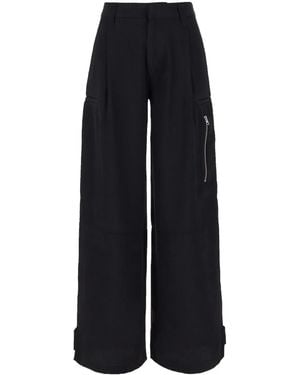 Ami Paris Straight-Leg Cargo Trousers - Black