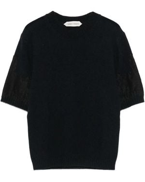 Alberta Ferretti Kurzärmeliger Pullover - Schwarz