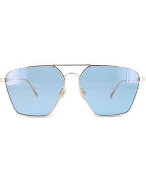 MCM Double-Bridge Geometric-Frame Sunglasses - Blue